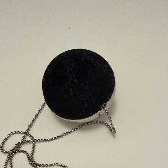 COS Silver and Black Sphere Pendant Necklace - Picture 3 of 4